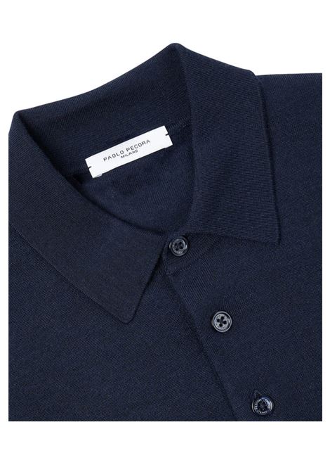 Polo in Lana Extrafine - Colore Blu Scuro PAOLO PECORA | Polo | A010 F0016462